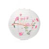 Chinese Traditional Paper Lantern with Begonia Flowers Hanging Lampshade