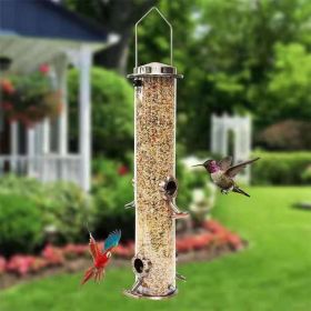 hummingbird Feeder ; Outdoors Hanging - Premium Grade Metal Tube ; Chew-Proof; Weather and Water Resistant