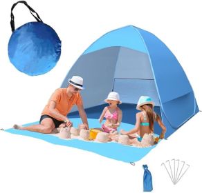 Portable Pop Up Beach Tent Sun Shelter for 3 5 Persons Outdoor Camping