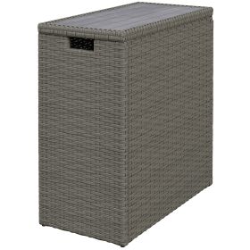17 Gallon Wicker Outdoor Storage Box for Patio Cushions