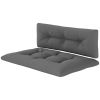 2 Seater Outdoor Pallet Cushion Set 3.9 Inch Tufted