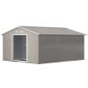 11x12.6 FT Metal Storage Shed with Double Sliding Doors