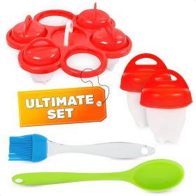No.1 Hard Boiled Silicone Egg Cooker Without the Shell as seen on TV Non Stick Egg Poacher with Holder