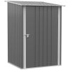 Lean To Garden Storage Shed 3.3x3.4 FT Galvanized Steel Outdoor Shed