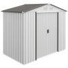 7 x 4 x 6 FT Metal Garden Storage Shed with Sliding Doors