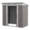 6 x 4 FT Metal Garden Shed with Dual Locking Doors