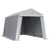 VEVOR 8x14 FT Outdoor Storage Shed Portable Waterproof Storage Tent with Roll Up Door and Vents Heavy Duty Shelter