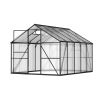 8 x 10 FT Polycarbonate Greenhouse with Adjustable Vents and Lockable Door