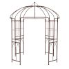 8.4 x 7 Feet Wide Birdcage Shape Garden Arbor Outdoor Metal Garden Arch Trellis Wedding Patio Decor