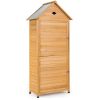 Wooden Outdoor Lockable Garden Tool Storage Shed Cabinet Garden Organization Unit