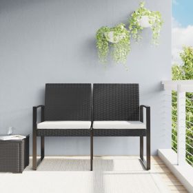 2 Seater Black Anthracite Garden Patio Bench