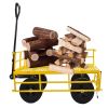 Heavy Duty Garden Tool Cart Firewood Transport Utility Wagon