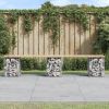 Large Natural Pine Wood Garden Bench Durable Outdoor Backyard Seating