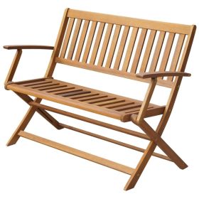 Natural Brown Solid Acacia Wood Garden Bench Outdoor Patio Seating