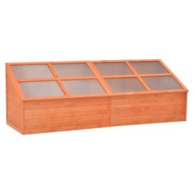 Large Foldable Wooden Greenhouse Natural Wood Tone Outdoor Garden Greenhouse