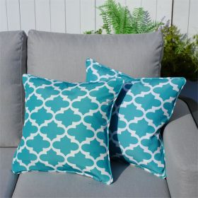 Set of 2 Patio Geometric Throw Pillows 16.5 Inch