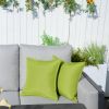 Set of 2 Green Patio Throw Pillows 16.5 Inch