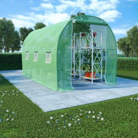 Greenhouse Green Polyethylene mesh fabric, Galvanized steel