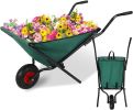 Collapsible Wheelbarrow 176 lbs Folding Yard Garden Wheelbarrow