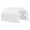 11.5x9.8 FT Walk In Tunnel Greenhouse PE Cover Zipper Door