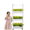 3 Tier Hydroponic Growing System 42 Pods Indoor Garden Kit with 6 Grow Lights