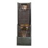 39.3 Inch Outdoor Waterfall Fountain LED Lights Modern Patio Garden Home Office Decor