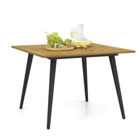 4-Person Acacia Wood Outdoor Dining Table Garden Poolside Backyard Patio Table