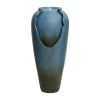 30.7 Inch High Concrete Jar Water Fountain with LED Light and Pump Indoor Outdoor Garden Decor Fountain
