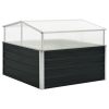 Greenhouse Anthracite Galvanized Steel, Polycarbonate Medium