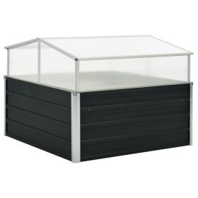 Greenhouse Anthracite Galvanized Steel, Polycarbonate Medium