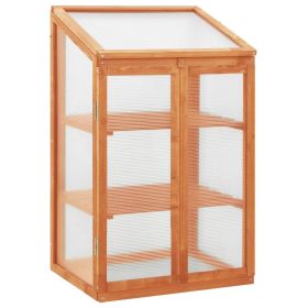 Firwood Mini Greenhouse 23.6" x 17.7" x 39.4" – Compact Outdoor Wooden Greenhouse