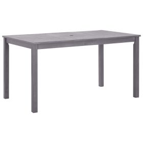 Garden Table Grey Wash Solid Acacia Wood Medium Durable Outdoor Patio Table