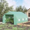 11.5 x 10 FT Walk In Tunnel Greenhouse with Windows Deep Green