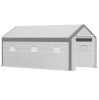 20x10x9 Ft Walk In Greenhouse PE Cover Roll Up Door 8 Windows Weather Resistant