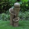24 Inch Outdoor Waterfall Garden Fountain Indoor and Outdoor Patio Garden Water Feature