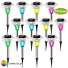 12 Pack Solar Color Changing Waterproof Garden Pathway Lights