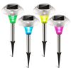 4Packs Solar Garden Color Changing Pathway Lights Outdoor IP44 Waterproof
