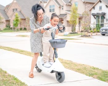 Foldable Electric Scooter with Seat 35 Mile Range 15.5 MPH Max Speed White