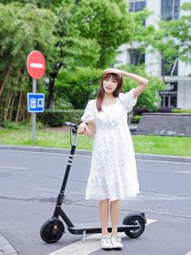 Foldable Electric Scooter 18.6 Mile Range 15.5 MPH Max Speed Black