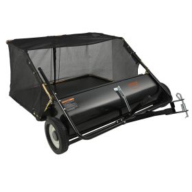 VEVOR 44 Inch Tow Behind Lawn Sweeper 25 Cu Ft Heavy Duty Leaf and Grass Collector Adjustable Design