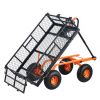 VEVOR heavy duty garden utility wagon cart with dual-function handle, metal dump cart