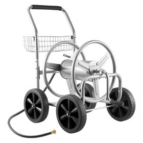 VEVOR Hose Reel Cart, Hold Up to 300 ft of 5/8'' Hose, Garden Water Hose Carts Mobile Tools with 4 Wheels
