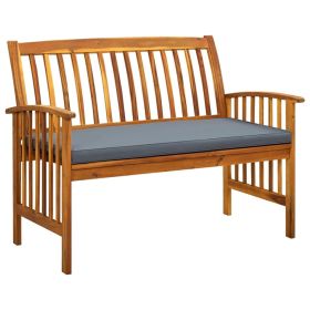46.9" natural wood garden bench made of solid acacia wood, durable outdoor seating