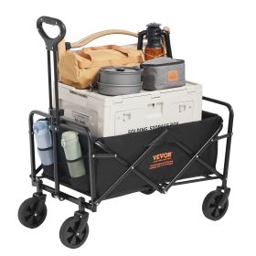 VEVOR Collapsible Folding Wagon, 2 cu.ft Grass Wagon Cart with All-Terrain 5in Wheels