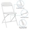 10 Pack White Plastic Folding Chairs Injection Molded Classic Outdoor Event Patio Chairs