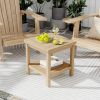 2 Tier Outdoor Side Table with Storage Shelf