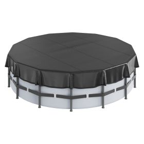 VEVOR 15 FT Round Pool Cover Solar Above Ground Pool Cover with Drawstring PVC Winter Cover