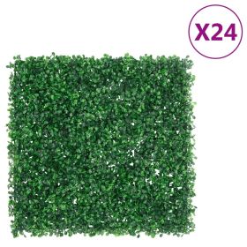24 Pack Artificial Shrub Leaf Privacy Hedge Panels for Outdoor Decor