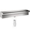 VEVOR Stainless Steel Pool Fountain Waterfall Spillway Rectangular 11.8" Outdoor Garden Feature