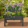 2 Tier Raised Wooden Garden Bed with Legs and Drainage